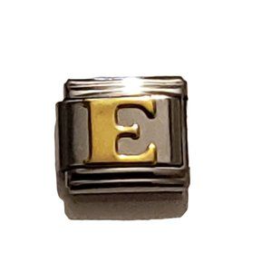 Italian Charm Bracelet Alphabet Letter Link - LETTER "E"